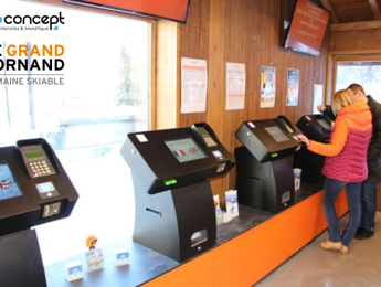 Espace de vente avec 4 bornes Kiosk  Premium