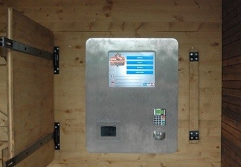 Borne automatique de ticket luge, par CB